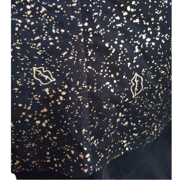 Betsey Johnson Torrid Black Gold Tulle Strapless Dress NWOT - Picture 7 of 11